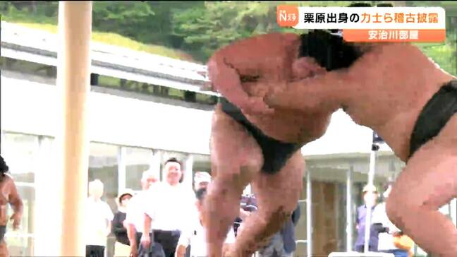 力士たちが稽古を披露「こんなに近くで見られるなんて」大相撲・安治川部屋　宮城・気仙沼市|TBS NEWS DIG
