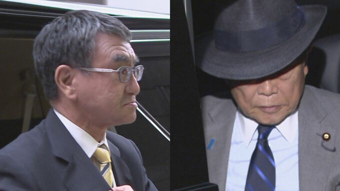 自民・麻生副総裁が河野大臣と会食　9月の総裁選に向けて意見交換か