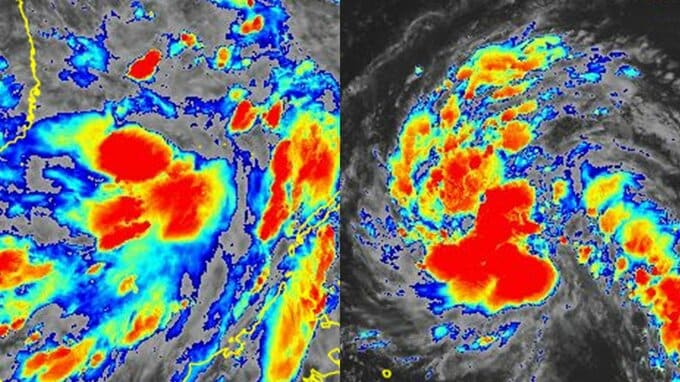 【台風情報】真っ赤っかな「熱帯低気圧a」と「熱帯低気圧b」2つは今後どうなる？　1つは中心気圧950hPa「非常に強い勢力」の台風になり北上か　日本への影響は？　進路図／雨風シミュレーションあり|TBS NEWS DIG
