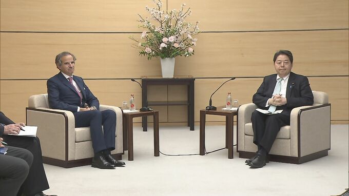 IAEA事務局長「最後の一滴まで関与」福島第一原発処理水放出で林官房長官に