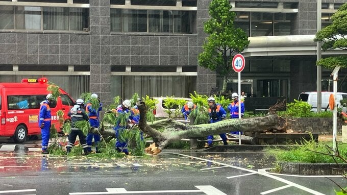 【台風情報】沖縄本島地方が暴風域に入る　うるま市で6月の記録を更新　最大瞬間風速 39.1メートル|TBS NEWS DIG