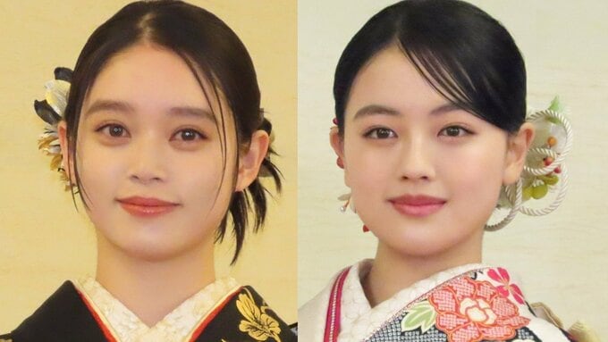 【 髙石あかり ＆ 上坂樹里 】　朝ドラヒロインが晴れ着姿をお披露目　バトン渡しに「夢みたい」|TBS NEWS DIG