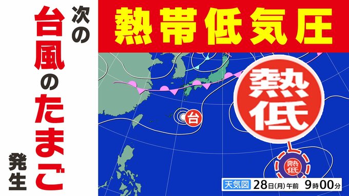 新たな【台風のたまご】「熱帯低気圧」発生　次の「台風」か【雨風シミュレーション10月8日（木）まで】今後の「台風情報」に注意|TBS NEWS DIG