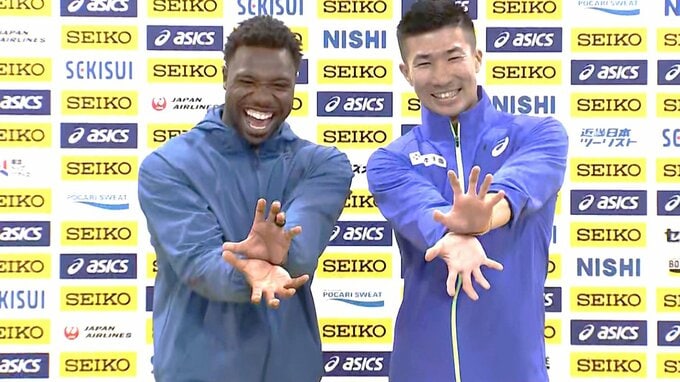 男子100m、N.ライルズ「テーマは楽しむこと」桐生祥秀「楽しみながら走りたい」【GGP前日会見】|TBS NEWS DIG