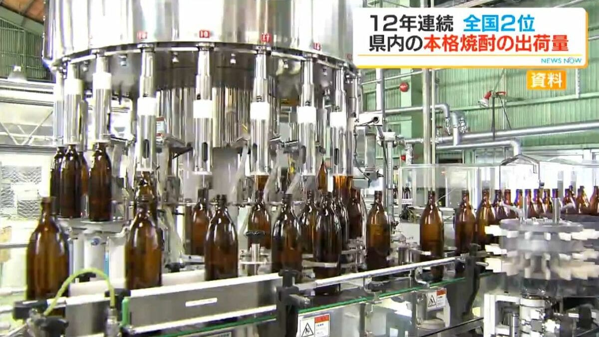 鹿児島県産の本格焼酎　年間出荷量は12年連続で全国2位　若者や女性に支持され前年比1.3％増