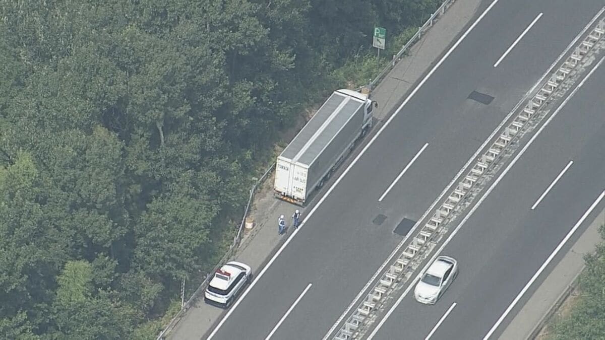 山陽自動車道の通行止め対応の様子