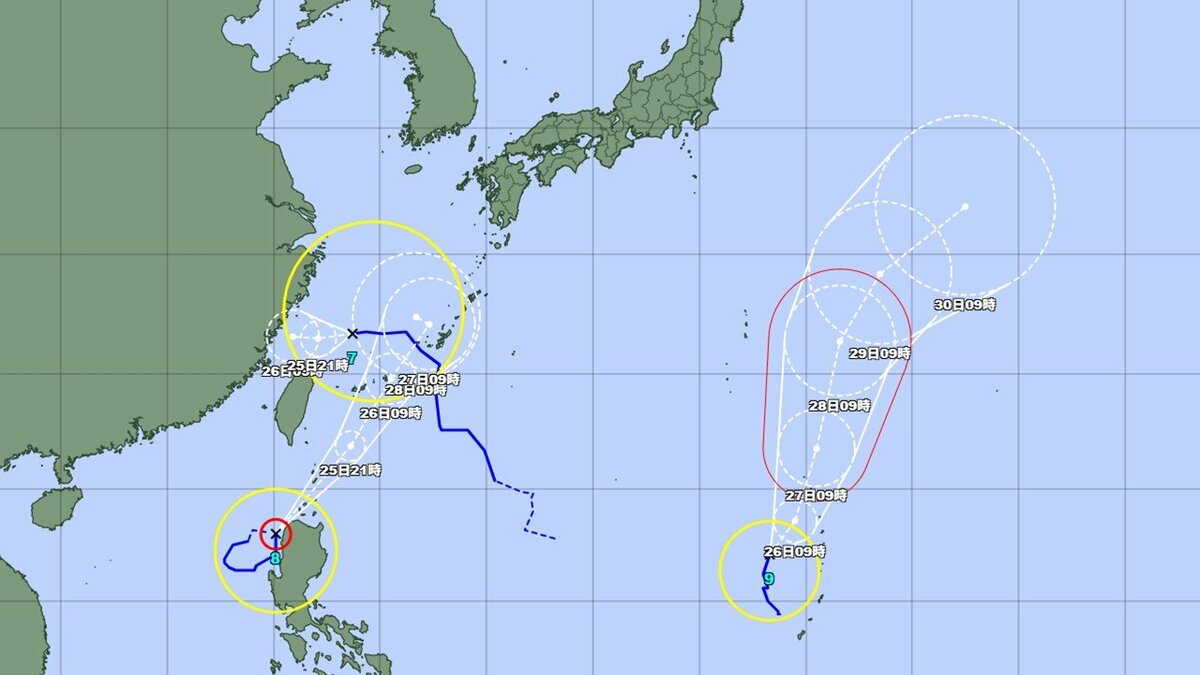 全国天気】台風8号の影響で沖縄県は大雨に 26日から強風や高波などに