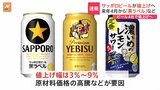 サッポロビールも来年4月1日値上げへ　「サッポロ生ビール黒ラベル」「ヱビスビール」などのビール、缶チューハイ208品目　ビール4社そろって値上げへ|TBS NEWS DIG