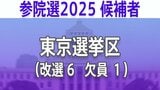 【参議院選挙2025】あなたの街の候補者は?顔写真一覧を見る【東京選挙区】|TBS NEWS DIG