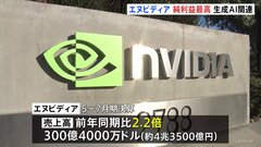 米半導体大手エヌビディア　売上高2.2倍、純利益2.7倍に　市場予想上回り過去最高　5-7月期四半期決算| TBS CROSS DIG with Bloomberg