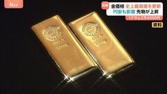 金価格再び上昇で“最高値” 1グラム2万2690円（先物価格）　円安進行で円建て金価格が上昇　地政学的リスクも引き続き要因に| TBS CROSS DIG with Bloomberg