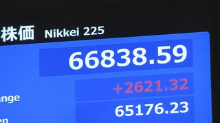 【速報】日経平均株価　一時2600円超の上昇　6万6000円台を回復　中東での戦闘終結の期待から| TBS CROSS DIG with Bloomberg
