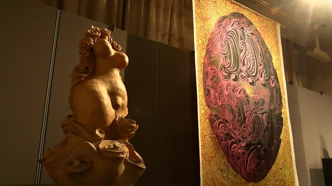 「失われた自然を取り戻そう」縄文土器などから着想を得て造形作品を手掛ける芸術家、猪風来さんの作品展【岡山】|TBS NEWS DIG