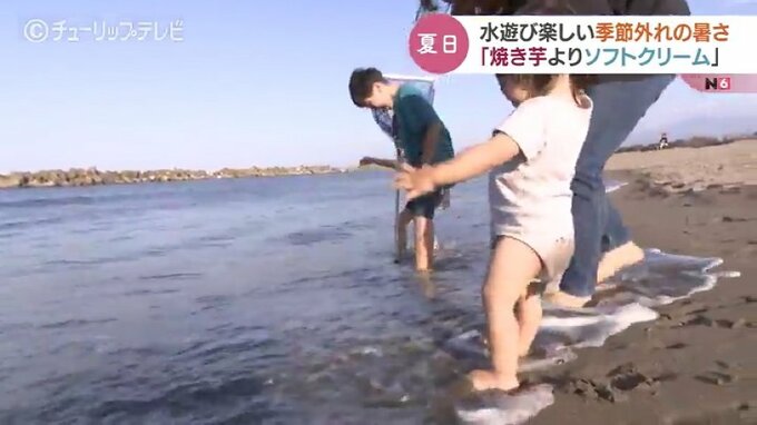 「焼き芋よりアイス」　富山で２８．５℃！　６地点で１１月史上最高　　海では子どもたちが水遊び　|TBS NEWS DIG