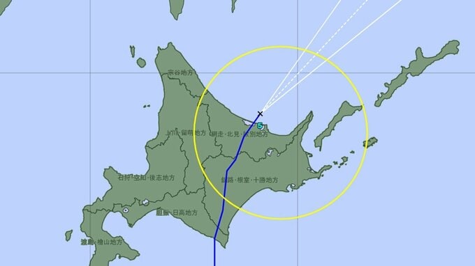 【台風5号】上陸していた北海道を抜けた模様　今後の進路と勢力を詳しく　台風はきょうにも温帯低気圧へ　気象庁発表　|　山形のニュース│TUYテレビユー山形