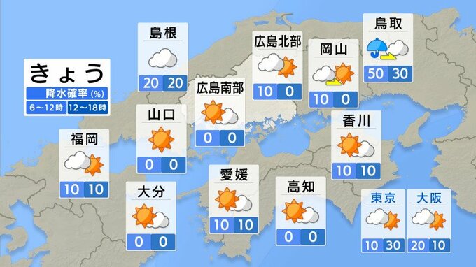 【きょう10/6(月)広島天気】｢中秋の名月｣日和　日中は蒸し暑さ復活　台風22号（ハーロン）の影響は　【雨と風のシミュレーション】　|　RCC NEWS | 広島ニュース | RCC中国放送