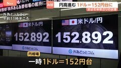 円相場　一時1ドル＝152円台　約半年ぶりの水準　市場関係者「日銀の利上げの大幅な加速は難しい」との見方も　円高傾向いつまで続くか不透明| TBS CROSS DIG with Bloomberg