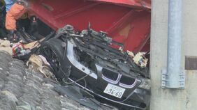 長野・飯田市の4人死亡事故　水門にかかる橋に車の天井部分が衝突か|TBS NEWS DIG