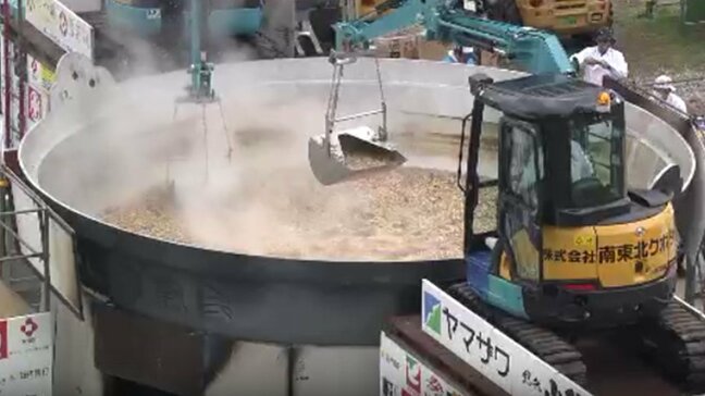 日本一の芋煮会フェスティバル大盛況 でも重機を豪快に使って、安全・衛生面は大丈夫なの? 大丈夫です!その理由と秘密を全て教えます(山形)|TBS NEWS DIG