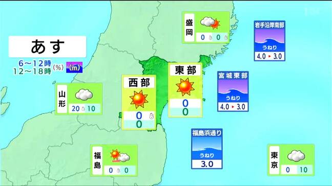 【13日宮城の天気】晴れ間が広がり天気の大きな崩れはない見込み　最高気温は平年より高い　tbc気象台（12日午後4時現在）|TBS NEWS DIG