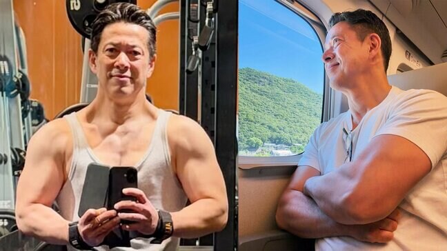 【 西川忠志 】　新幹線で〝たくましい上腕二頭筋〟ショット披露　ベンチプレス90kg持ち上げる肉体美に驚きの声　「筋肉すごい」「カッコいい」|TBS NEWS DIG