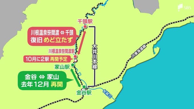 約1年ぶりに大井川の本流渡る　10月1日から大井川本線の運転区間　2駅延伸=大井川鉄道　|　静岡のニュース | SBSNEWS | 静岡放送