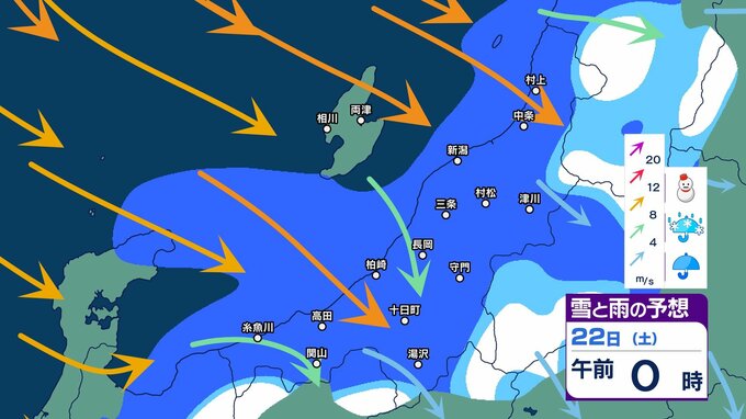 新潟県内はきょう21日夜遅くにかけて落雷や竜巻などの激しい突風、急な強い雨に注意【3時間ごとの雨雪と風のシミュレーション・21日正午更新】|TBS NEWS DIG