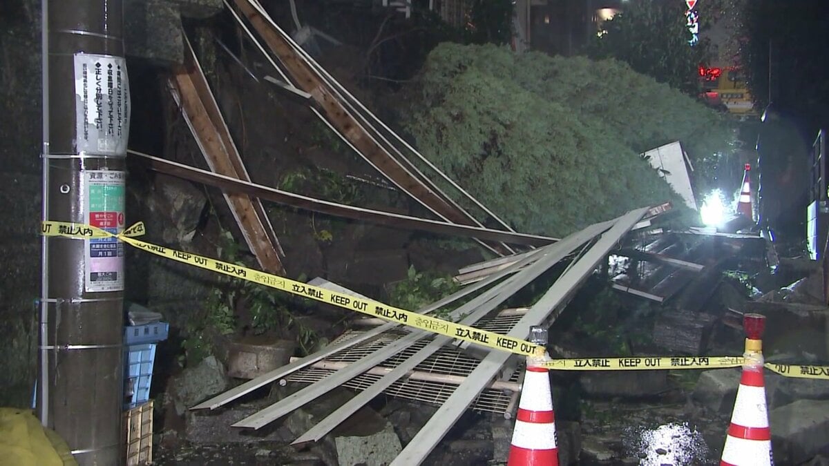 【台風25号】神奈川県・千葉県を中心に土砂崩れ相次ぐ 両県で2人死亡4人連絡取れず 「雷かと思った」東京・目黒区の住宅地では擁壁が崩れる | TBS NEWS DIG