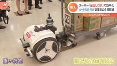 スーパー「品出しロボ」で効率化 カートも片付け 従業員の負担軽減| TBS CROSS DIG with Bloomberg