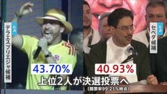 コロンビア大統領選 “ミニ・トランプ”極右のデラエスプリエジャ候補と“現職大統領の盟友”左派のセペダ候補が決選投票へ　治安問題や対米関係が争点に| TBS CROSS DIG with Bloomberg