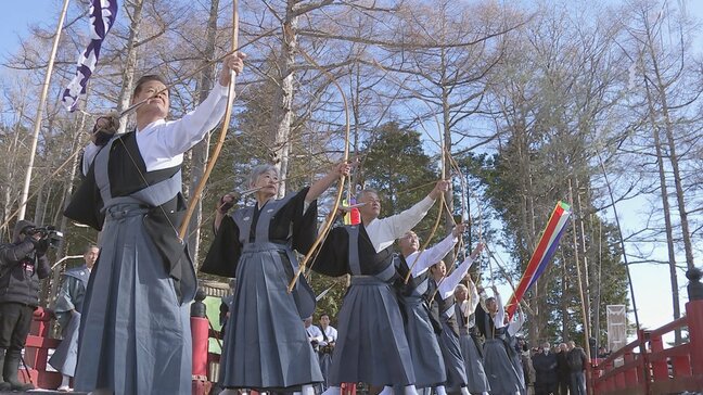日光二荒山神社で「武射祭」開催 室町時代から続く伝統神事 栃木・日光市|TBS NEWS DIG