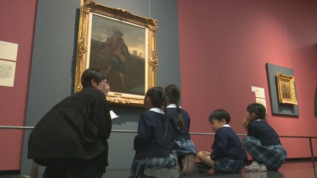 「雪が降っているのに女の人が半袖で寒そう」　子どもたちが絵画を観ながら感想伝え感受性育てる対話型鑑賞会　山梨県立美術館|TBS NEWS DIG