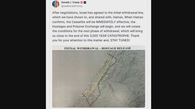 トランプ大統領「イスラエルは軍が最初に撤退するラインに同意した」ガザでの戦闘めぐり|TBS NEWS DIG