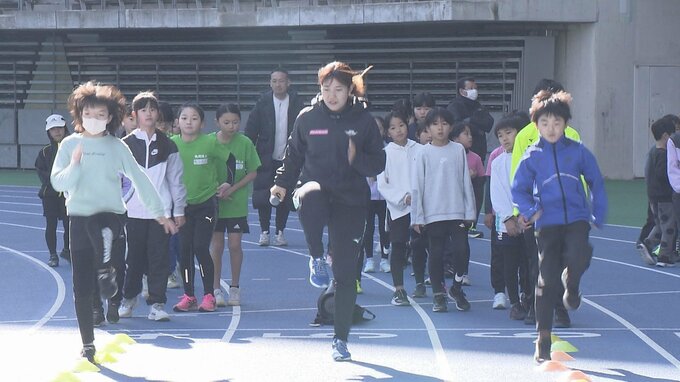 東京オリンピック出場の児玉芽生選手が走り方のコツを小学生に伝授 大分|TBS NEWS DIG