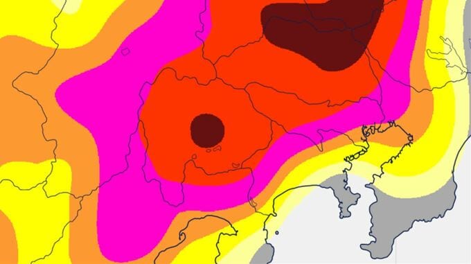 【関東甲信】８日夜遅くにかけ　雷を伴った激しい雨や非常に激しい雨が降り、大雨となるおそれ　【雨と風のシミュレーション・発雷確率】　|　山梨のニュース | ＵＴＹテレビ山梨