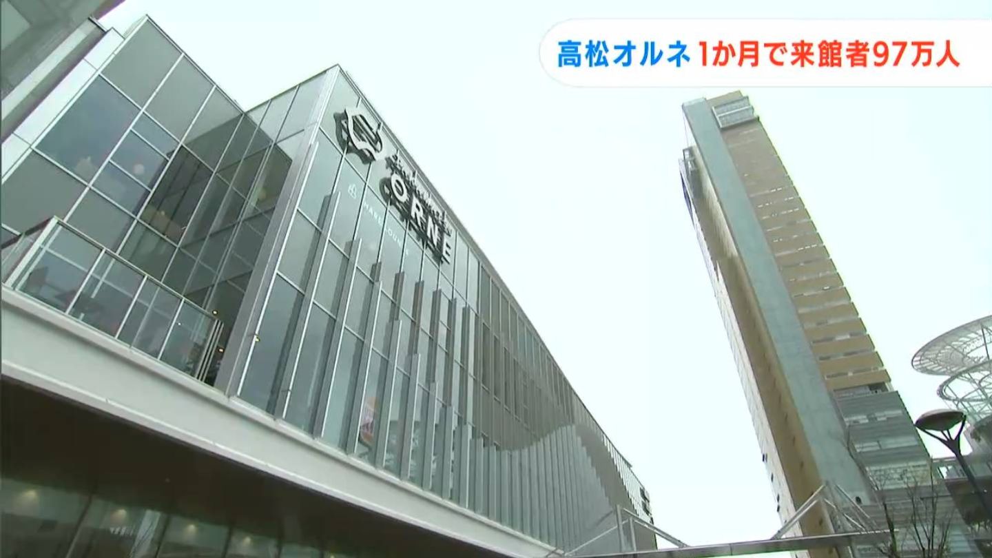 JR高松駅の「高松オルネ」開業から1か月の来館者数は97万人「好調なスタート」【香川】