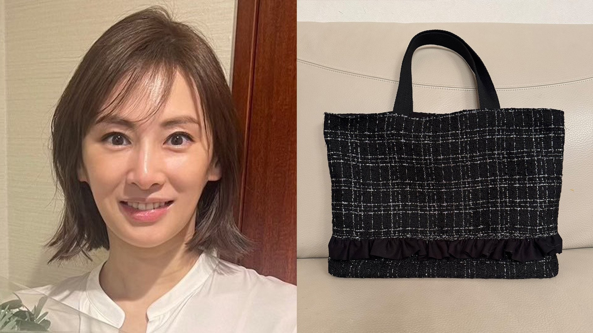 【美品】COACH トートバッグ 北川景子ドラマ 北川景子 】 娘のリクエストで 黒のギャザー付きバッグを手作り 「綺麗