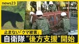 自衛隊が秋田県でクマ対策の“後方支援”開始　鹿角市で“わな”の運搬作業　下校時は爆竹で警戒…相次ぐクマ目撃で小学校は行事が軒並み中止に【news23】|TBS NEWS DIG