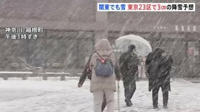 関東各地でけさから雪　神奈川・箱根町の仙石原で15cmの積雪観測　東京23区でも3cmの降雪予想…積もる可能性も　交通障害・路面凍結に警戒を|TBS NEWS DIG