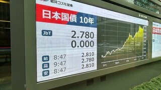 長期金利 一時2.81％まで上昇　1996年以来30年ぶりの高水準　日銀の利上げ遅れ懸念で| TBS CROSS DIG with Bloomberg