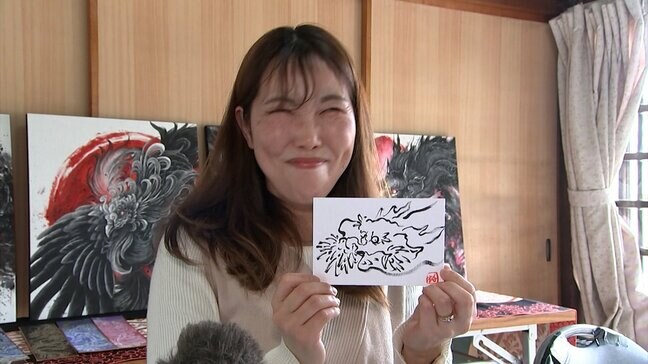 「筆ペン」で描く“龍”　神社で墨絵師・柏原良太郎さんによるワークショップ「墨絵にはパワーがある」【香川】|TBS NEWS DIG