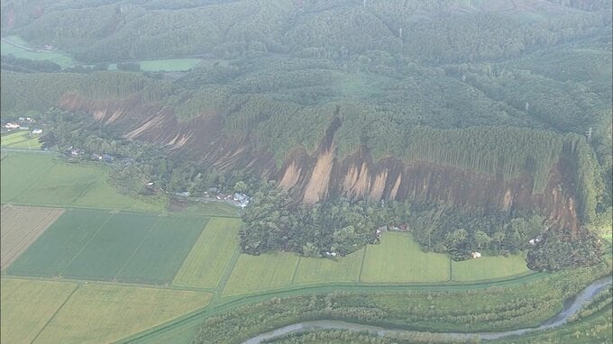 地震発生直後の北海道厚真町（2018年9月）