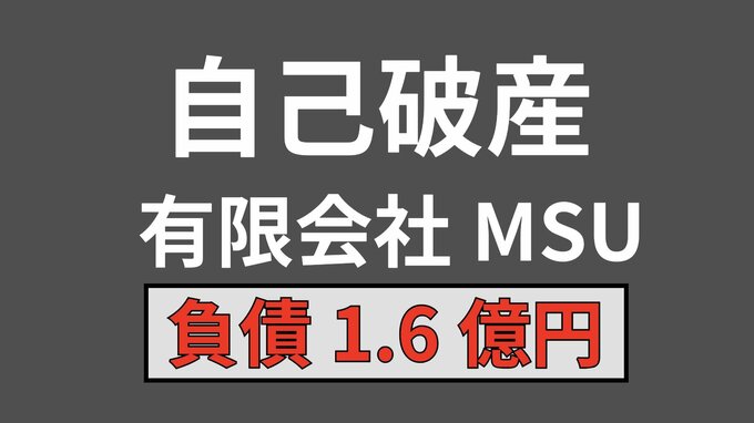 【倒産情報】岡山市内で弁当総菜店を運営　有限会社MSUが自己破産を申請　負債 約1億6000万円【岡山】|TBS NEWS DIG