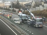 故障で停車中のトラックに大型トラック追突　車外にいた男性2人けが　東北道　福島・郡山市|TBS NEWS DIG