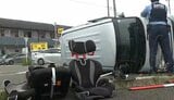 一時停止の標識のある信号機のない交差点で車同士衝突し軽乗用車が横転 仙台　|　宮城のニュース│tbc NEWS│tbc東北放送
