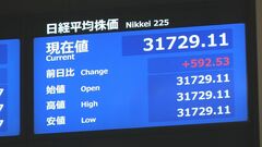 【速報】日経平均株価が592円値上がりの3万1729円で寄り付き　4営業日ぶり反発| TBS CROSS DIG with Bloomberg