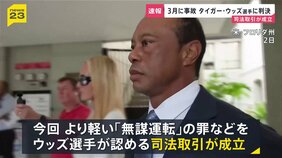 タイガー・ウッズ選手に5年間の運転免許停止と罰金1500ドルの支払いなど命じる 3月の自動車事故|TBS NEWS DIG