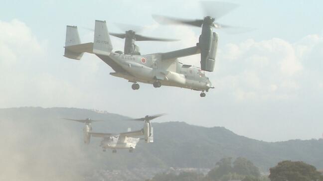 オスプレイ4機が五島・福江空港に　水陸機動団100人が輸送訓練 「特定利用空港」指定後初|TBS NEWS DIG