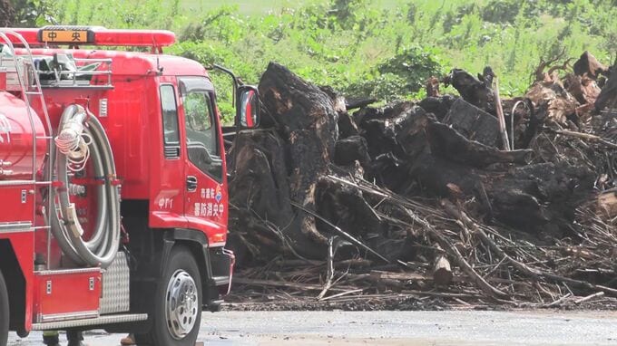 「木材が炎上しているようだ」リサイクル施設の木くずが燃える火事　6時間後に鎮火　新潟・佐渡市|TBS NEWS DIG