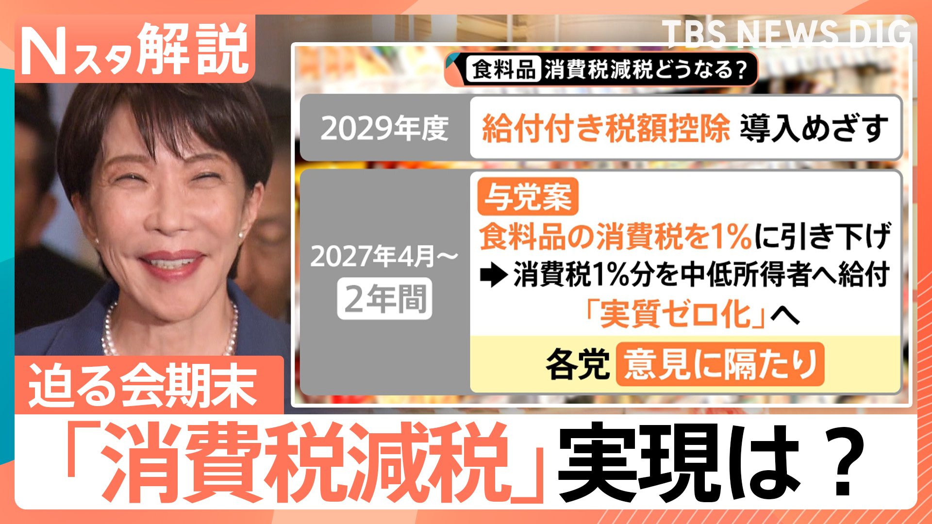 議論進まぬ消費税減税…総理「8月頭でも間に合う」 17日に会期末